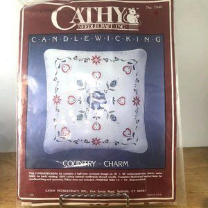 Cathy Needlecraft Candlewicking Country Charm 14x14 Pillow Kit